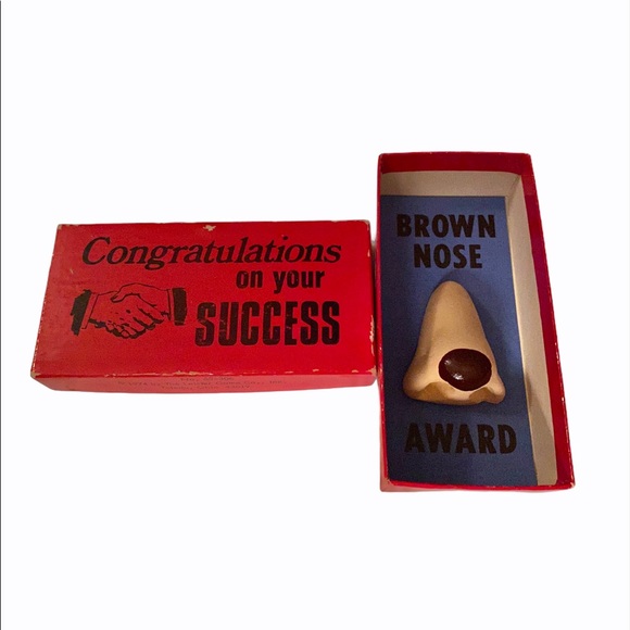 Vg Brown Nose Award Congrats On Your Success 1974